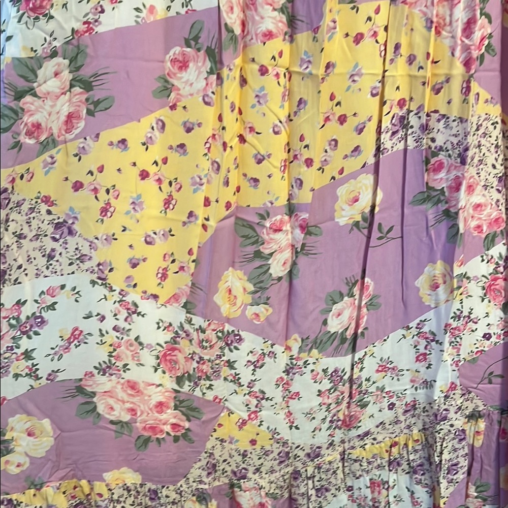 Betsey Johnson Pink and Yellow Bishop Sleeve Sundress - Picture 4 of 8